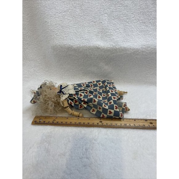 Vintage Hand Crafted Thread Wooden Spool Doll - Picture 6 of 9